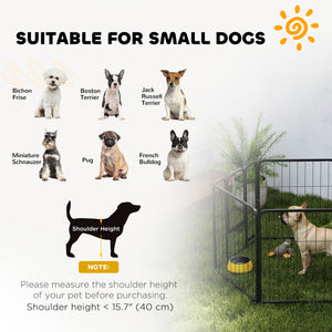 Heavy-Duty 6-Panel Dog Playpen with Gate and Strap