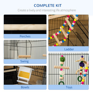 Cage à oiseaux pour perruches, calopsittes, conures et petits oiseaux