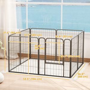 8-panel playpen with door and strap