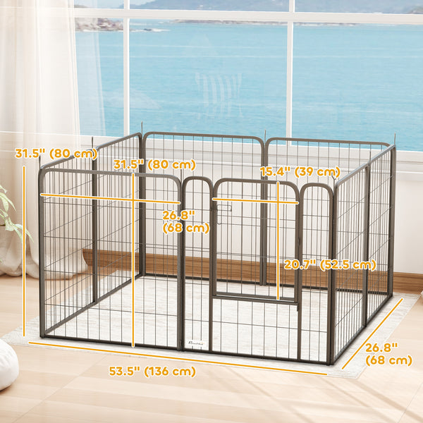 8-panel playpen with door and strap