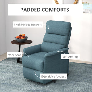 Fauteuil releveur pour personnes âgées électrique avec télécommande, bleu