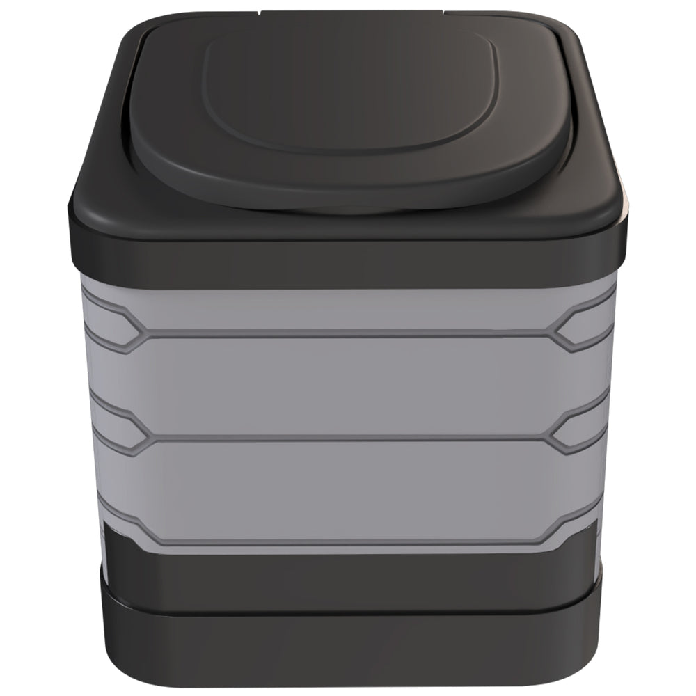 Portable toilet with 12 coagulant sachets
