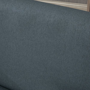 Fauteuils d'appoint avec assise rembourrée en lin, gris foncé