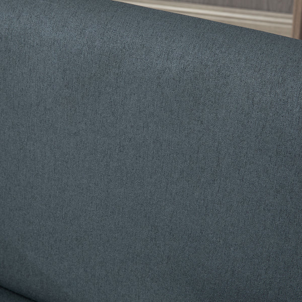 Fauteuils d'appoint avec assise rembourrée en lin, gris foncé