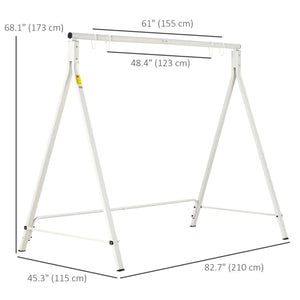 Support de balançoire en métal, blanc