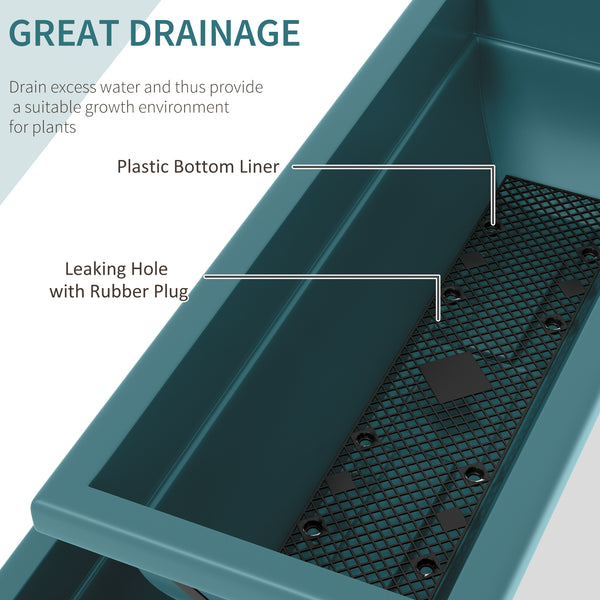 Jardinière surélevée à 5 niveaux avec 5 bacs à plantes, verte