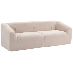 Canapé 3 places en chenille beige, 89 po
