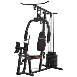 Appareil de musculation multifonction pour le tirage vertical et l'entraînement des jambes