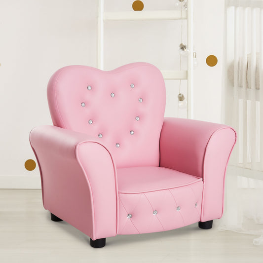 Fauteuil rembourré capitonné inclinable, Rose