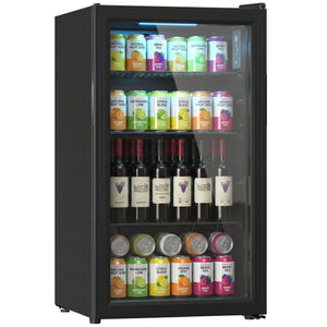 Réfrigérateur à boissons 3,2 pi³, 128 canettes, noir