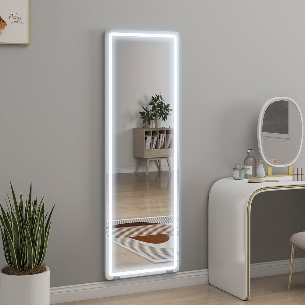 Miroir sur pied LED pleine longueur avec éclairage 3 couleurs
