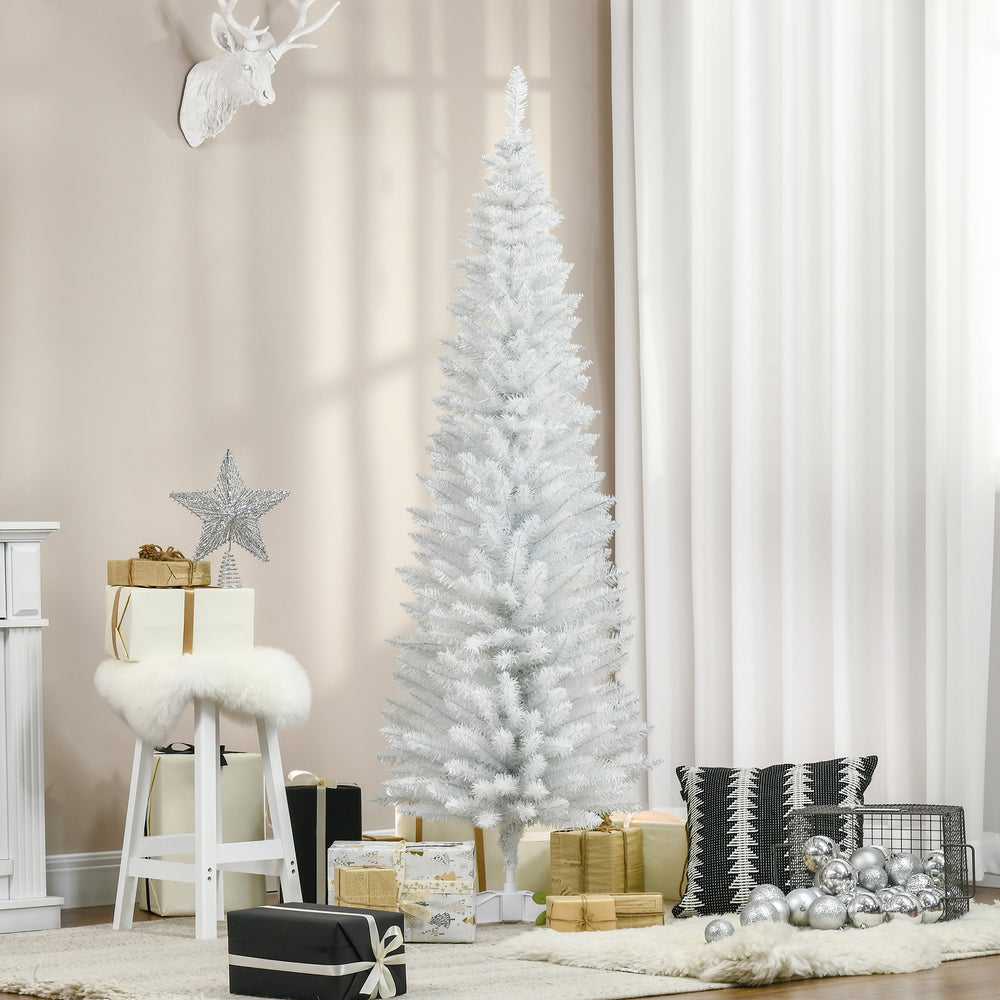 Sapin de Noël classique de 6 pieds blanc