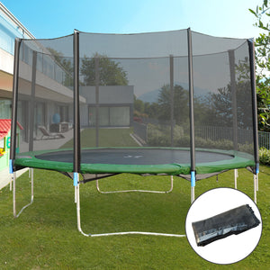 Soozier 14 FT Trampoline Net Enclosure Trampolining Bounce Safety Accessories w/ 8 Poles Net Enclosure Only, Black