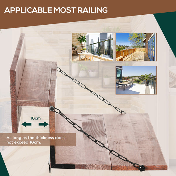 Table suspendue pour balcon