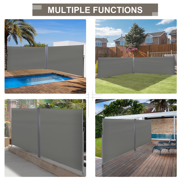 Store extérieur rétractable double face, gris