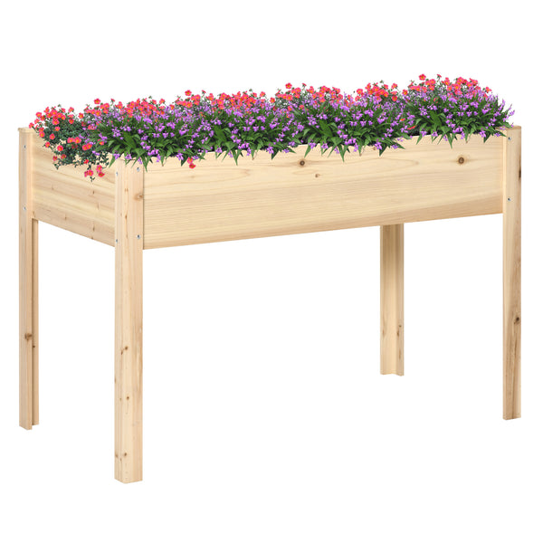 Jardinière surélevée en bois avec doublure non tissée