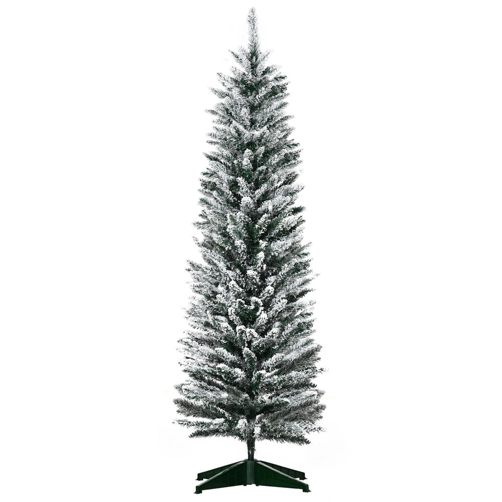 Sapin de Noël artificiel de 5 pieds de haut avec branches enneigées