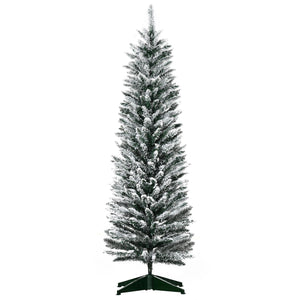 Sapin de Noël artificiel de 5 pieds de haut avec branches enneigées