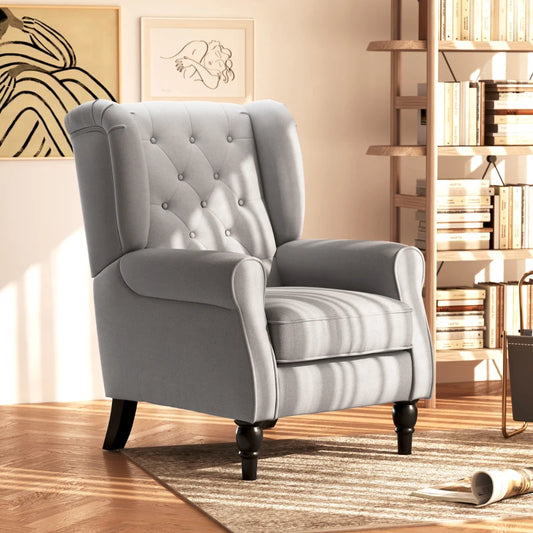 HOMCOM Classic Loveseat Sofa: Double Seater with Sponge Padding, Rubber Wood Legs &amp; Nailhead Trim |