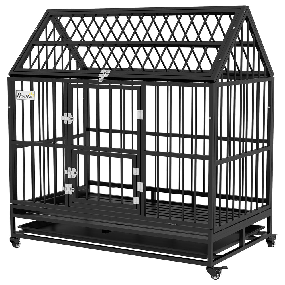 Robust 49" cage with removable tray, doors and opening roof