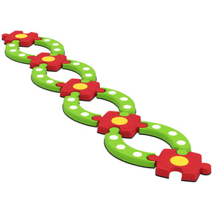 Poutres d'équilibre pour enfants avec surface antidérapante, motif fleur