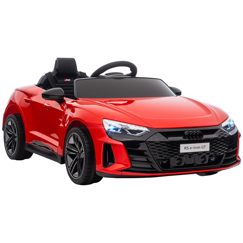Voiture électrique Audi 12 V rouge pour enfants avec télécommande, suspension, klaxon et vitesse de 5 km/h