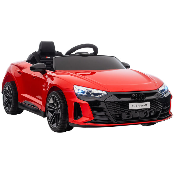 Audi voiture électrique avec télécommande, 12 V, 5 km/h, suspension, klaxon, rouge
