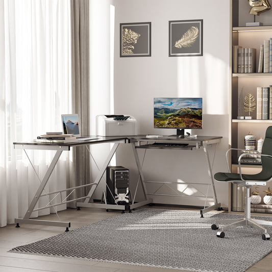 L-shaped computer desk, home office furniture