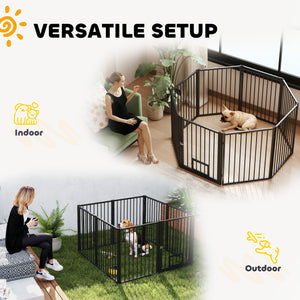 8-Panel Dog Playpen with Door