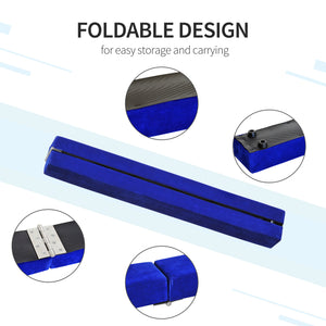 Poutre d'équilibre pliable de 2,1 m, bleu