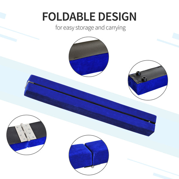 Poutre d'équilibre pliable de 2,1 m, bleu