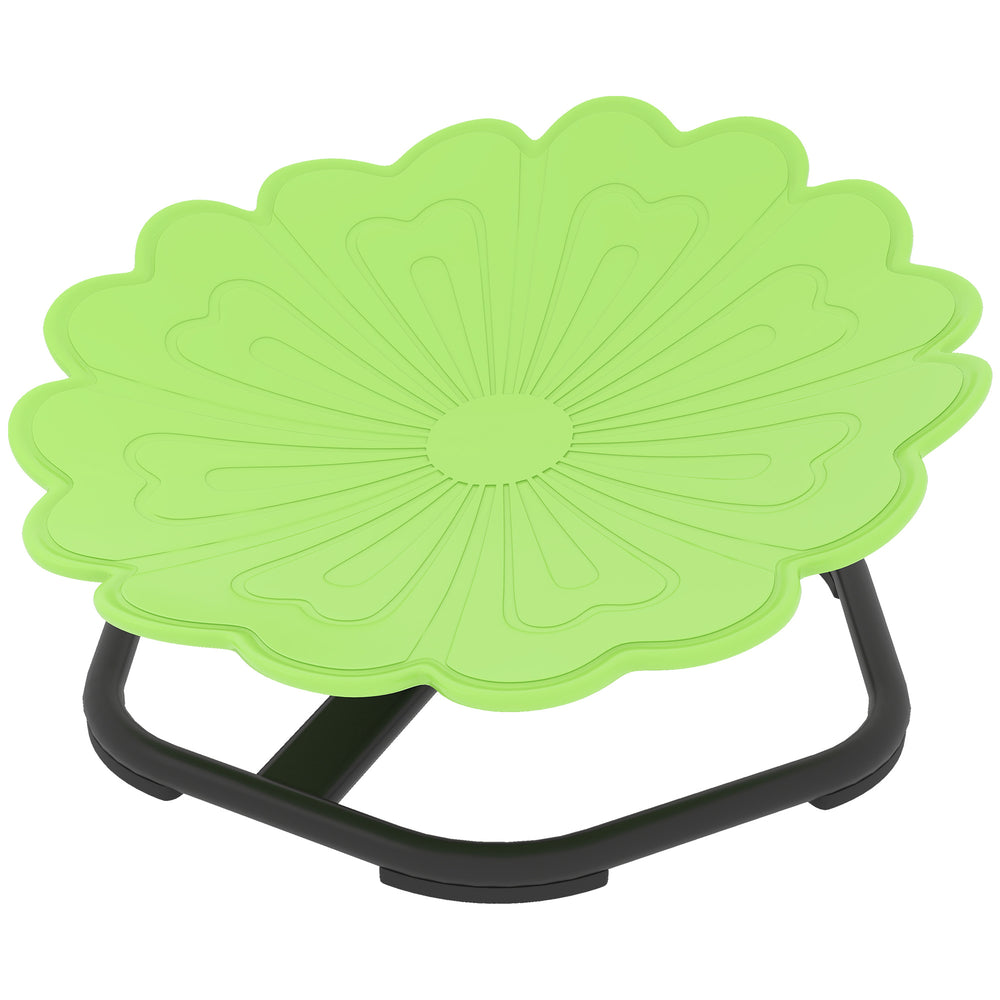 Chaise pivotante en forme de fleur pour enfants, verte