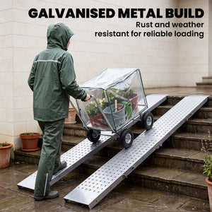Folding Loading Ramps, 2 PCS 70.9" x 10" Motorcycle ATV Trailer Truck Ramps with 880 lb Total Capacity, Handles, Silver