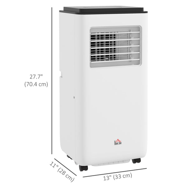 Climatiseur mobile de 10 000 BTU, 440 pi² (41 m²), déshumidificateur, ventilateur, mode veille automatique, minuterie 24 h marche/arrêt, kit fenêtre, blanc