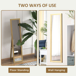 Miroir pleine longueur 38 x 157 cm pour chambre à coucher, chêne