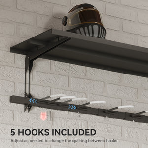 Support mural pour 5 vélos, noir