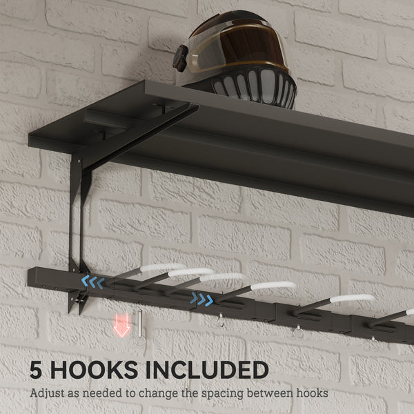 Support mural pour 5 vélos, noir