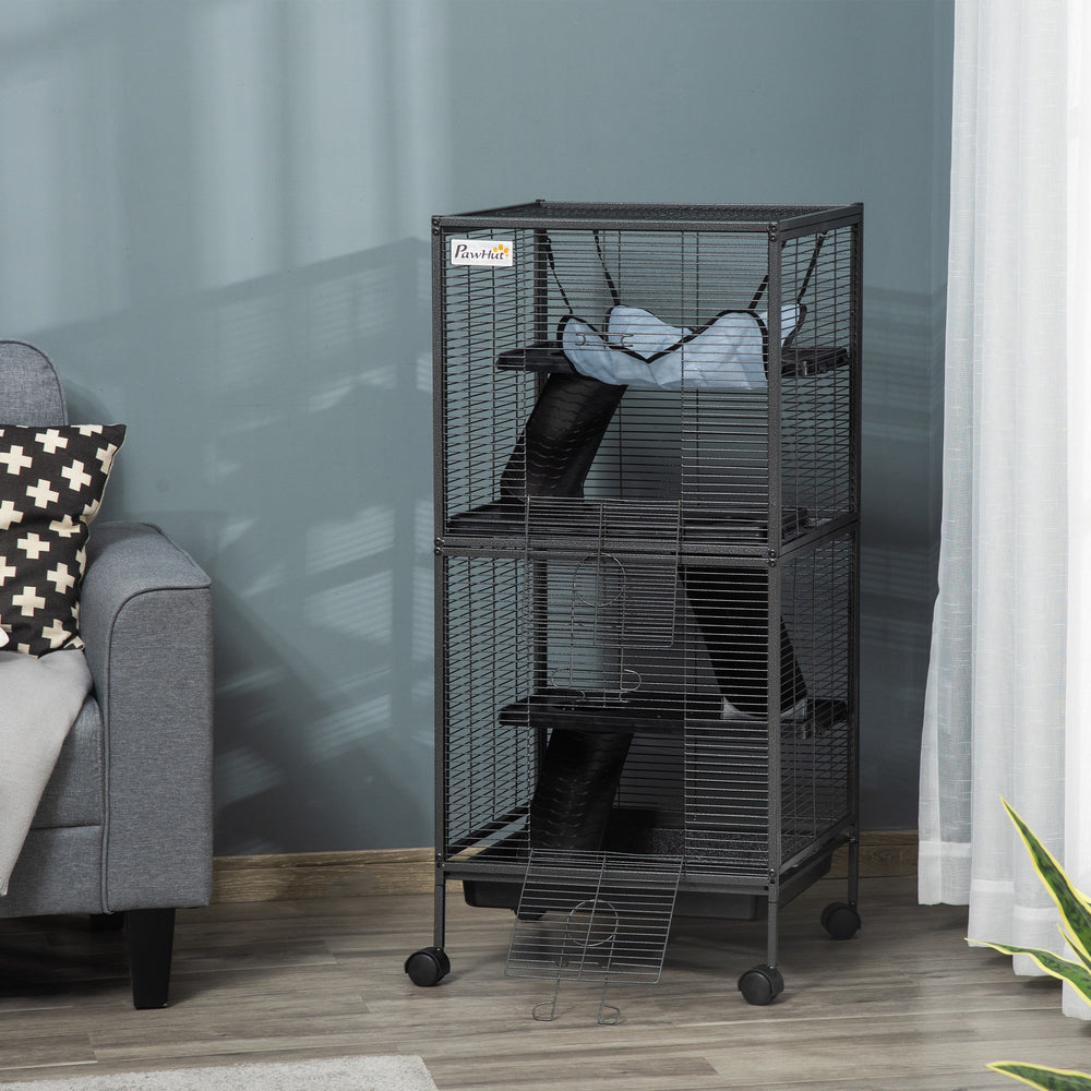 4-Tier Rolling Cage for Rodents