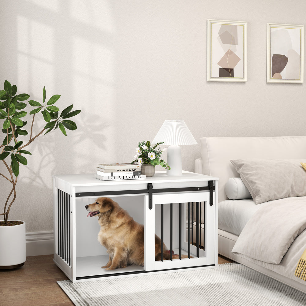 39-inch white cage cabinet