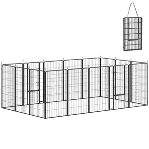 16-Panel Dog Playpen with Strap