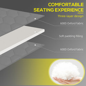 Folding Chaise Lounge with Reclining Back, 25.6" x 74" x 14.2", Grey