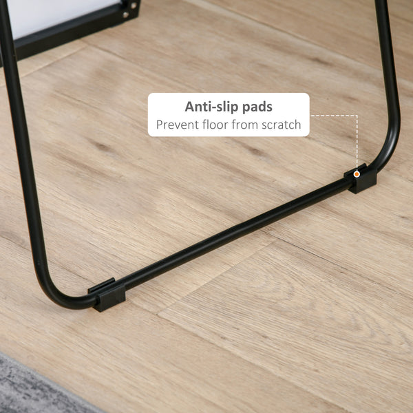 Full-length mirror, floor-standing or wall-mounted, black