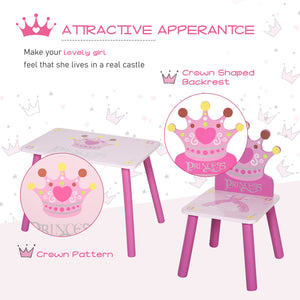 Set of 3 wooden chairs for children from 2 to 4 years old, pink