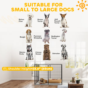 Sturdy 8-Panel Foldable Metal Playpen