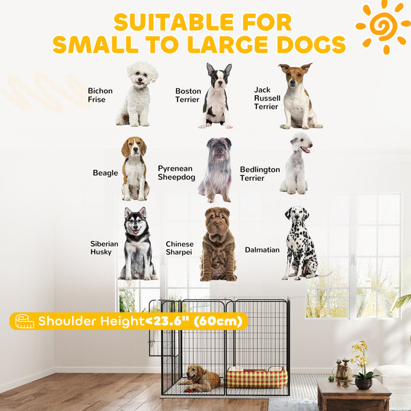 Sturdy 8-Panel Foldable Metal Playpen