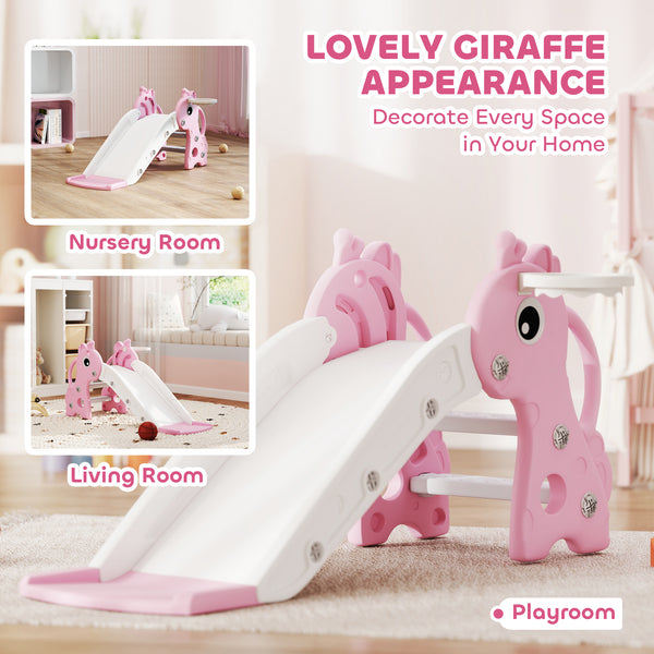 Toboggan 3 en 1 pour tout-petits rose