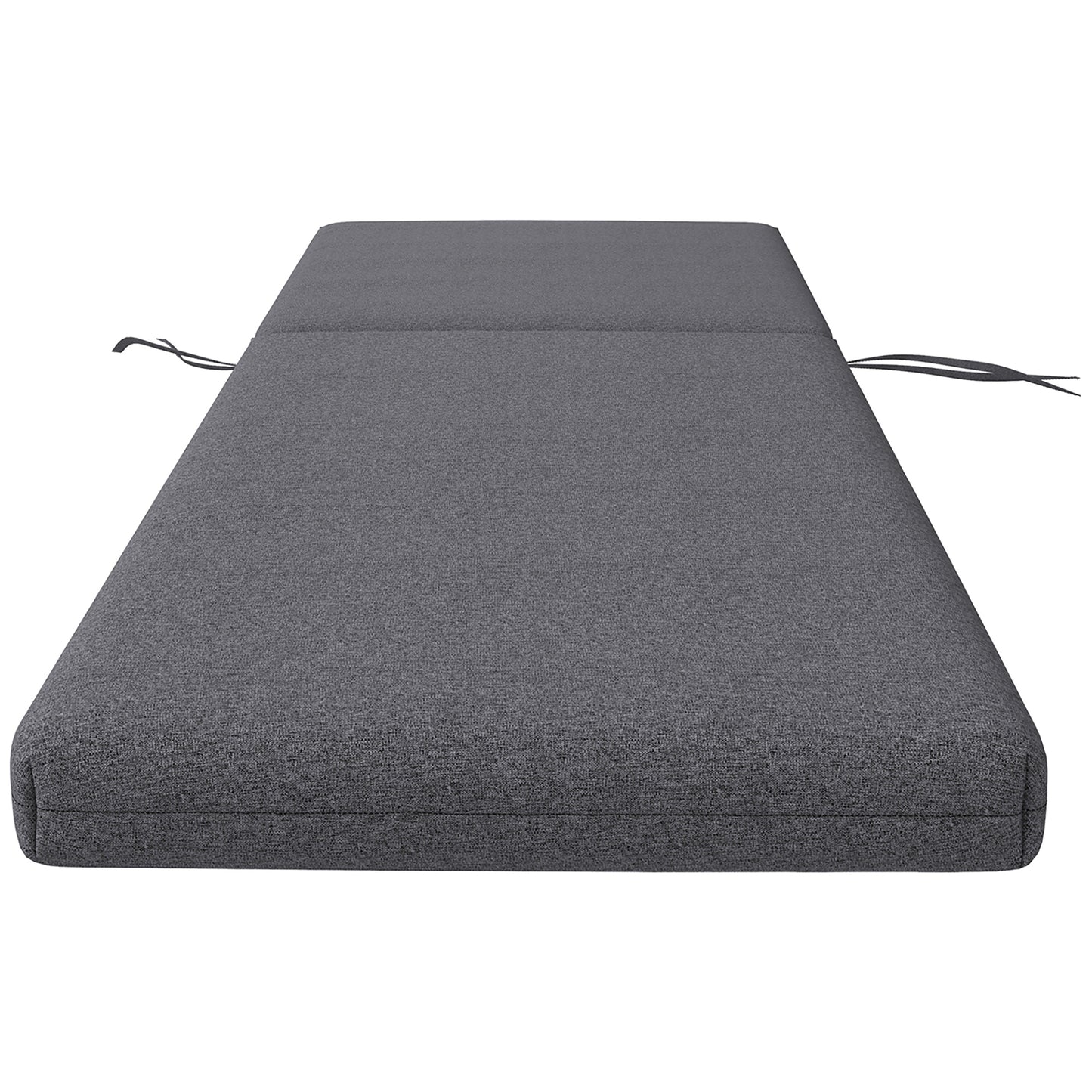 Lot de 2 coussins de dossier et d'assise de rechange pour chaise de patio avec attaches, gris