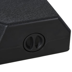 Pied de parasol avec 4 poids en plastique lestables, noir
