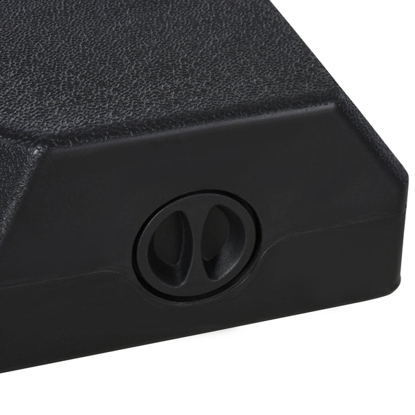 Pied de parasol avec 4 poids en plastique lestables, noir