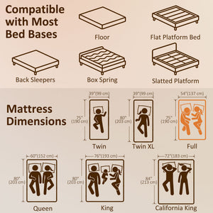 Full Mattress 8 Inch Memory Foam Mattress in a Box, Pressure Relief & Lumbar Support, CertiPUR-US Certified, Medium Firm